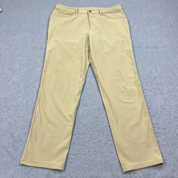 Lululemon ABC Pant Mens 34x31 (Actual 36) Beige Trench Relaxed Warpstreme M5949S - Picture 1 of 13